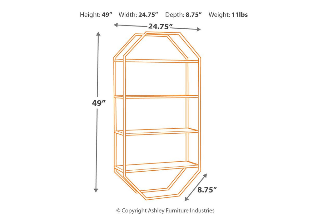 Elea Black/Natural Wall Shelf - A8010097 - Gate Furniture