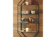 Elea Black/Natural Wall Shelf - A8010097 - Gate Furniture