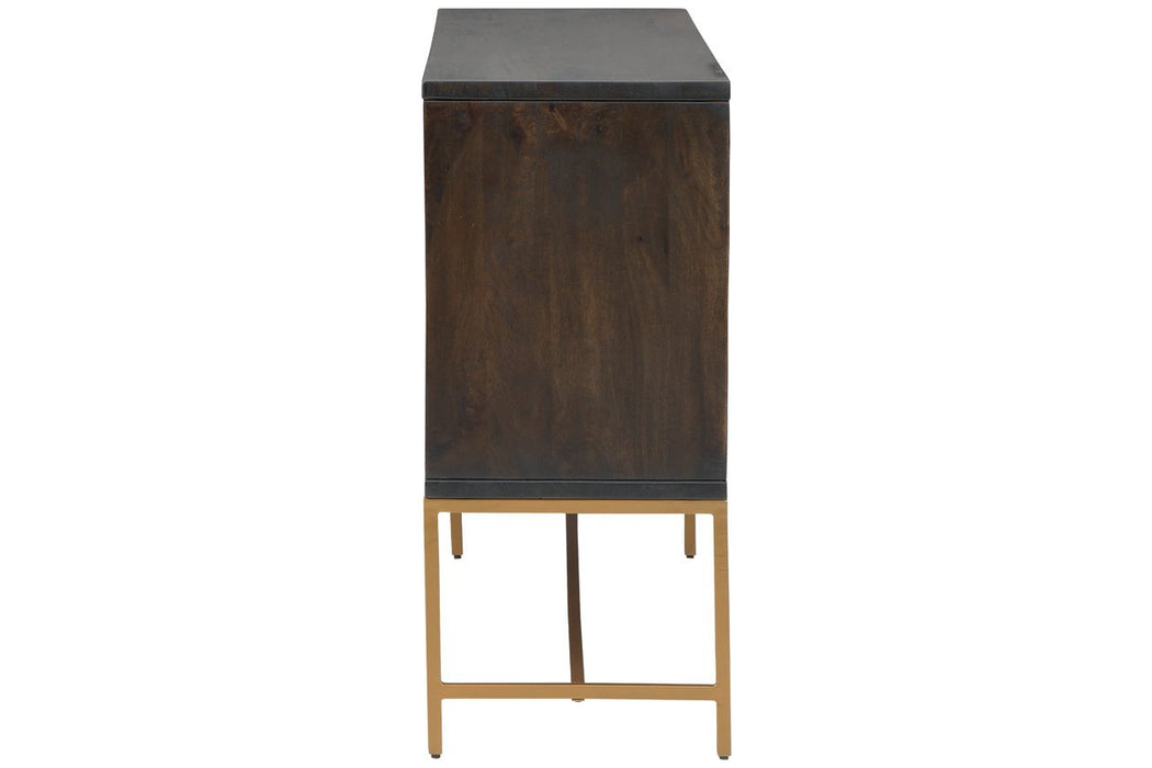 Elinmore Brown/Gold Finish Accent Cabinet - A4000316 - Gate Furniture