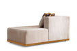 Elisha Ivory Velvet Double Chaise Sectional - Gate Furniture