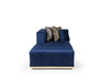 Elisha Navy Velvet Double Chaise Sectional - Gate Furniture