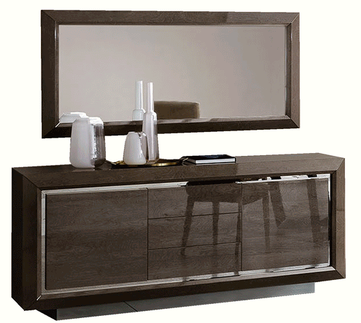 Elite Buffet W/Mirror Silver Birch Set - In Stock Furniture