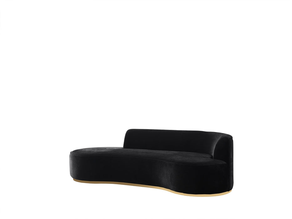 Ella Black Velvet Chaise Lounge