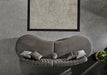 Ella Gray Velvet Curved Sectional - Gate Furniture