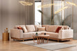 Emily Beige Velvet 2 Pc Sectional - Gate Furniture