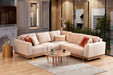 Emily Beige Velvet 2 Pc Sectional - Gate Furniture