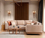 Emily Beige Velvet 2 Pc Sectional - Gate Furniture