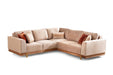 Emily Beige Velvet 2 Pc Sectional - Gate Furniture