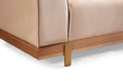 Emily Beige Velvet 2 Pc Sectional - Gate Furniture