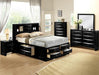 Emily Black King Storage Platform Bed - Gate Furniture