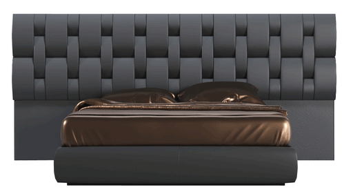 Emporio Black Bed Queen - In Stock Furniture