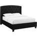 Eva Black Upholstered King Bed - Gate Furniture