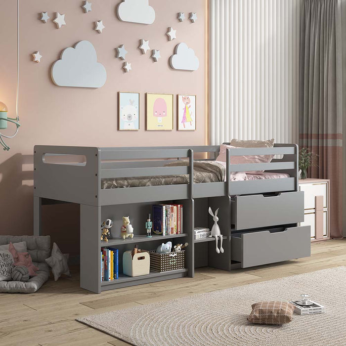 Fabiana Twin Loft Bed - BD01375 - In Stock Furniture