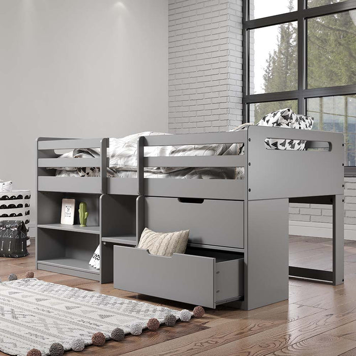 Fabiana Twin Loft Bed - BD01375 - In Stock Furniture