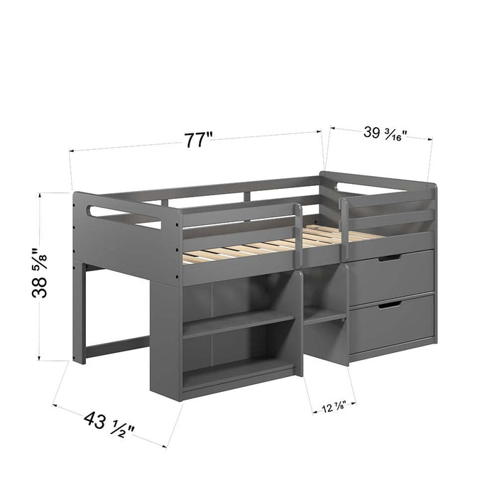 Fabiana Twin Loft Bed - BD01375 - In Stock Furniture