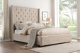 Fairborn Beige King Platform Bed with Storage Footboard - 5877KBE-1EKDW - Gate Furniture