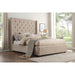 Fairborn Beige Queen Platform Bed with Storage Footboard - 5877BE-1DW - Gate Furniture