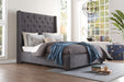 Fairborn Gray King Platform Bed with Storage Footboard - 5877KGY-1EKDW - Gate Furniture