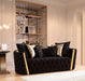 Fanci Black Velvet Sofa & Loveseat - Gate Furniture