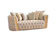 Fanci Ivory Velvet Sofa & Loveseat - Gate Furniture