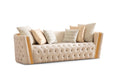 Fanci Ivory Velvet Sofa & Loveseat - Gate Furniture