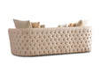 Fanci Ivory Velvet Sofa & Loveseat - Gate Furniture