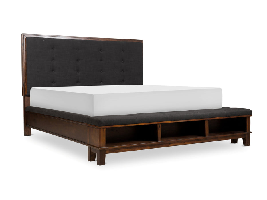 Watson Brown Upholstered Storage Panel Bedroom Set