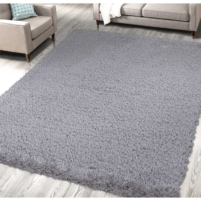 Flokati Collection Faux Sheepskin Indoor Area Rugs - Gray - 5'X7' - FFR1003-5X7 - Gate Furniture