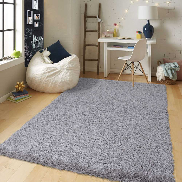 Flokati Collection Faux Sheepskin Indoor Area Rugs - Gray - 5'X7' - FFR1003-5X7 - Gate Furniture