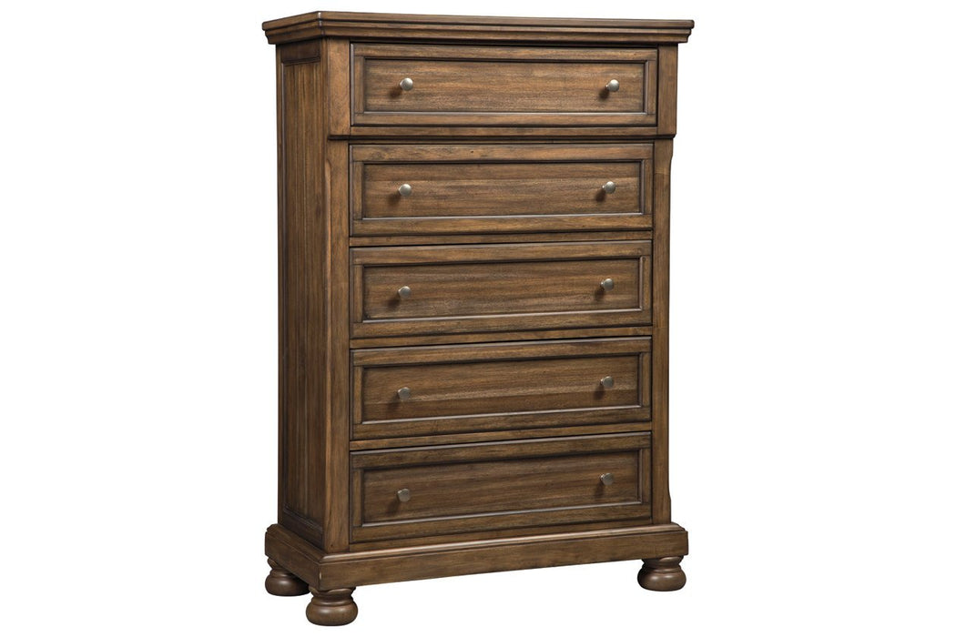 Flynnter Medium Brown Chest of Drawers - B719-46 - Gate Furniture