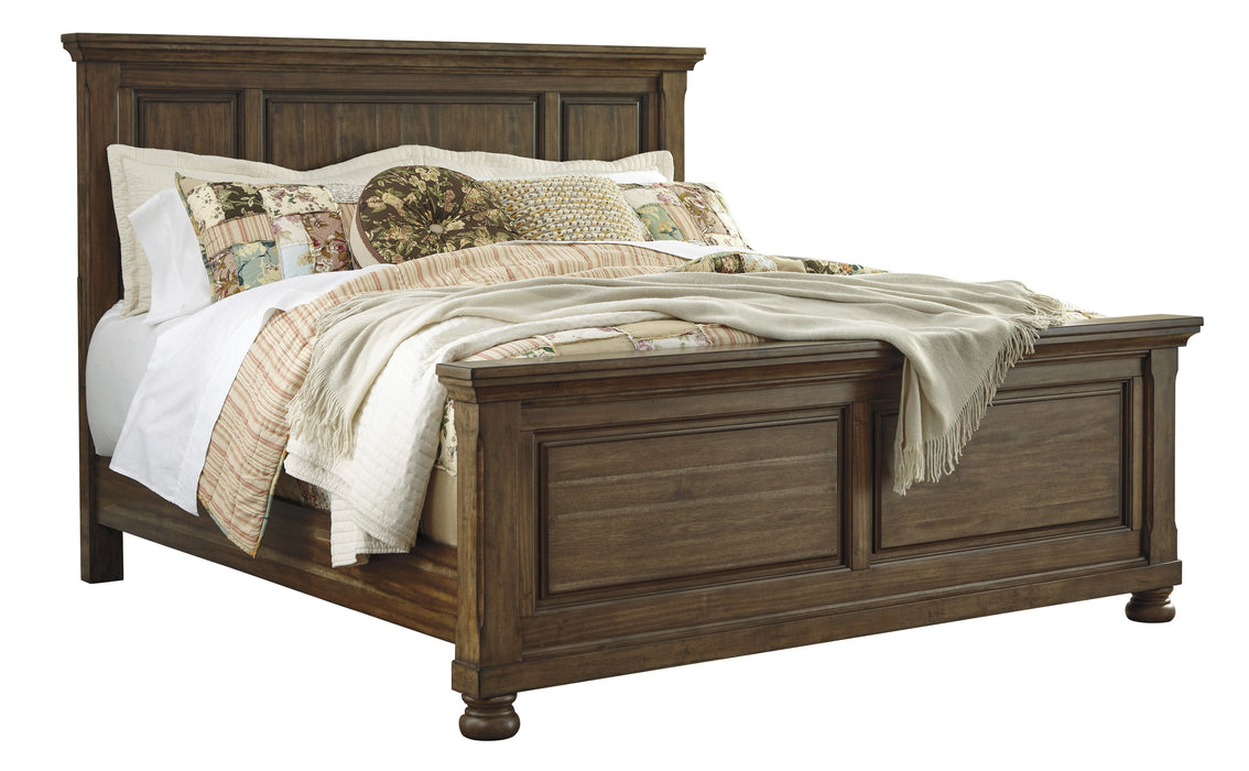 Flynnter Medium Brown King Panel Bed - Gate Furniture