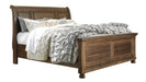 Flynnter Medium Brown King Sleigh Platform Bed - Gate Furniture