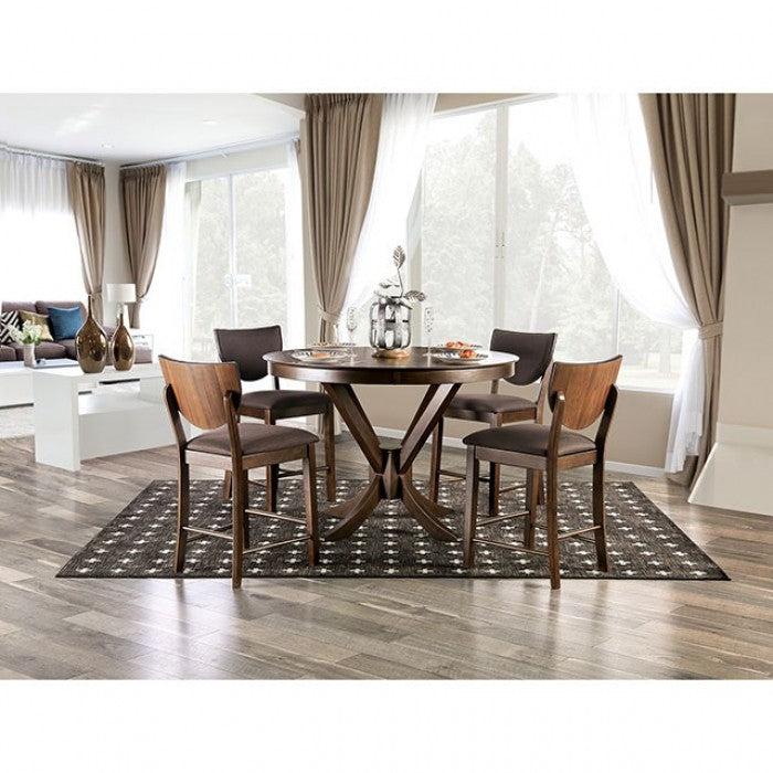 MARINA Walnut Counter Height Dining Room Set