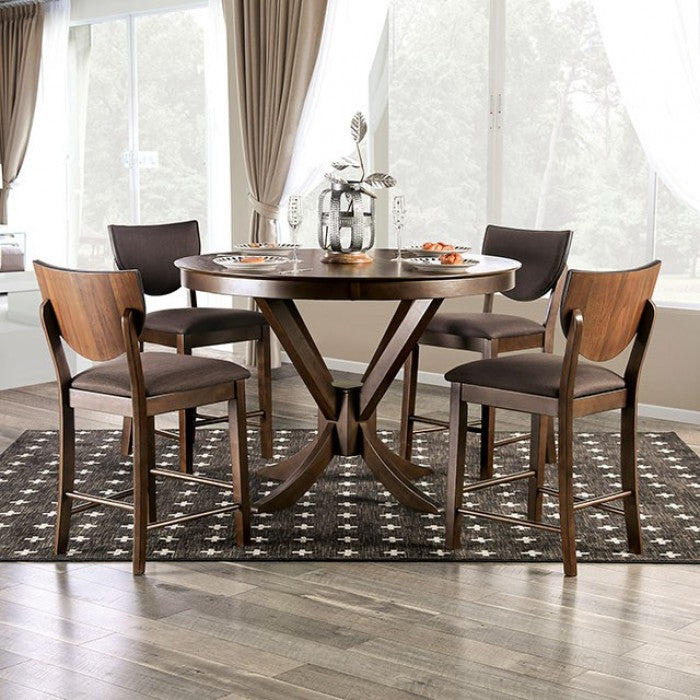 MARINA Walnut Counter Height Dining Room Set