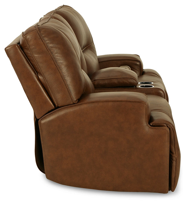 Francesca Power Reclining Loveseat with Console - U2570518 - In Stock Furniture