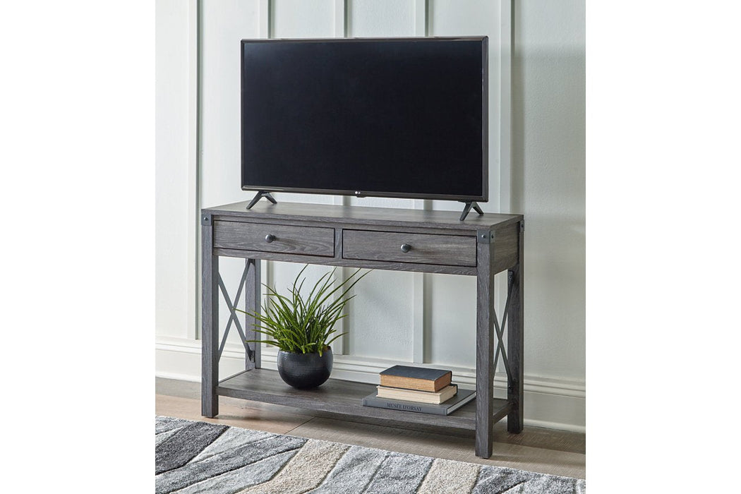 Freedan Grayish Brown Sofa/Console Table - T175-4 - Gate Furniture