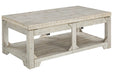 Fregine Whitewash Coffee Table with Lift Top - T755-9 - Gate Furniture