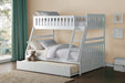 Galen White Twin/Full Bunk Bed | B2053 - Gate Furniture