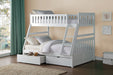 Galen White Twin/Full Bunk Bed | B2053 - Gate Furniture