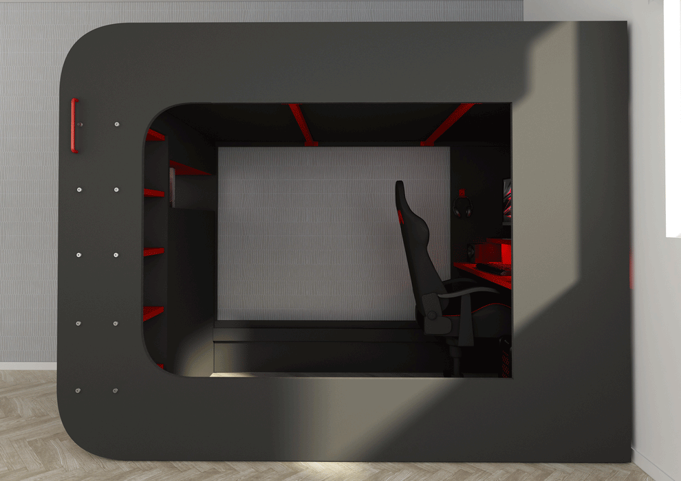 Gamer Bed Red & Black - i38209 - Gate Furniture