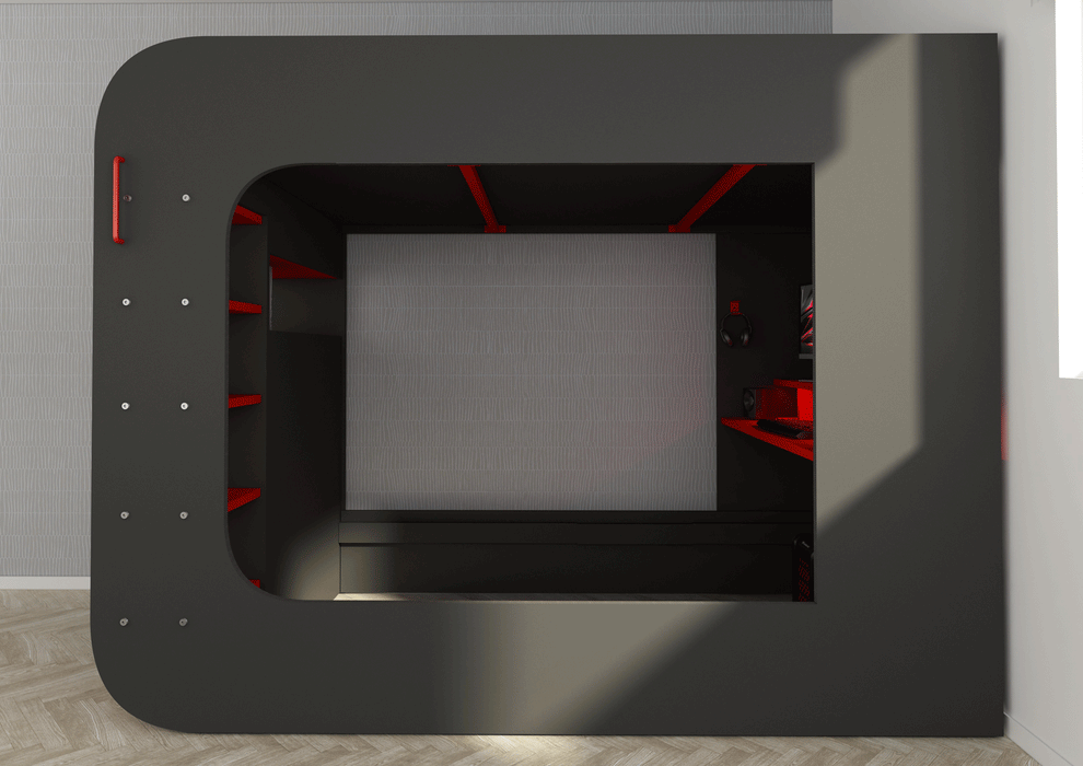 Gamer Bed Red & Black - i38209 - Gate Furniture