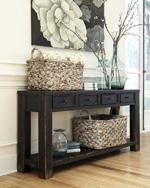 Gavelston Black Sofa/Console Table - T732-4 - Gate Furniture