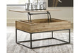 Gerdanet Natural Lift-Top Coffee Table - T150-9 - Gate Furniture