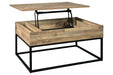 Gerdanet Natural Lift-Top Coffee Table - T150-9 - Gate Furniture