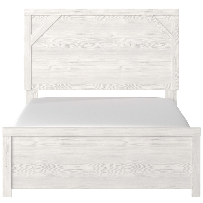 Gerridan White-Gray Full Panel Bed - Gate Furniture