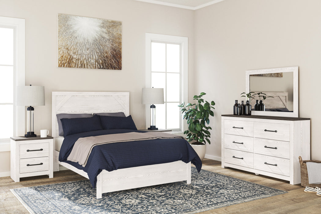 Gerridan White-Gray Full Panel Bed - Gate Furniture