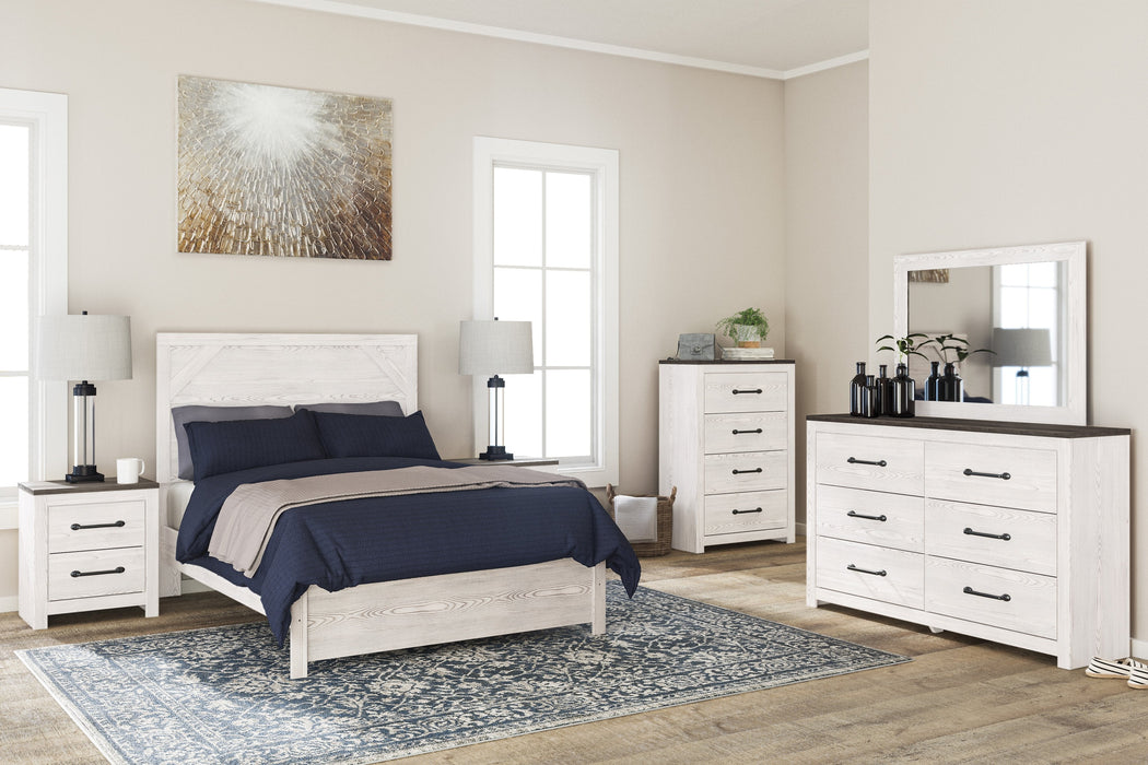 Gerridan White-Gray Full Panel Bed - Gate Furniture