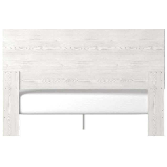 Gerridan White-Gray King Panel Bed - Gate Furniture