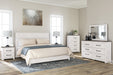 Gerridan White-Gray King Panel Bed - Gate Furniture