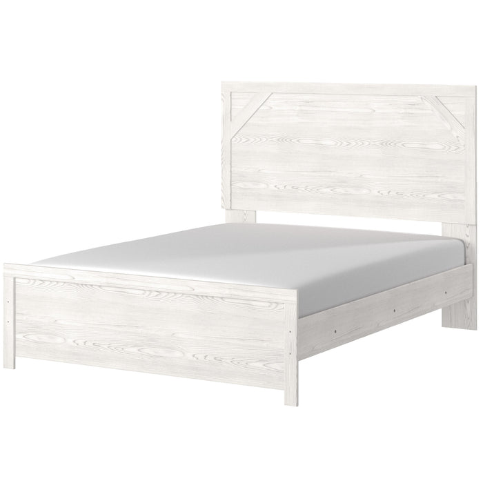 Gerridan White-Gray Queen Panel Bed - Gate Furniture